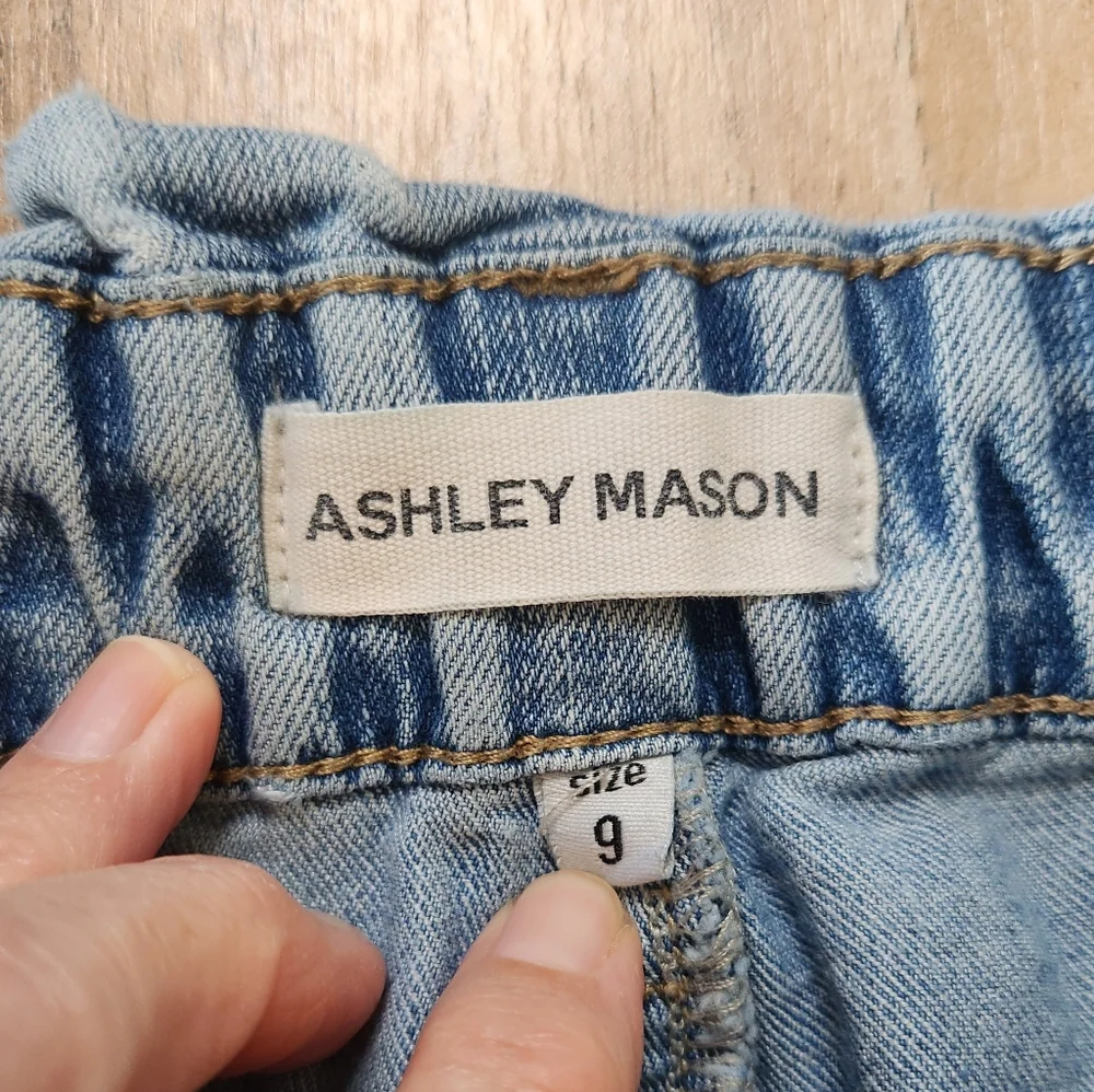 Ashley Mason Wide Leg Cargo Jeans 29 Paper Bag Waist
